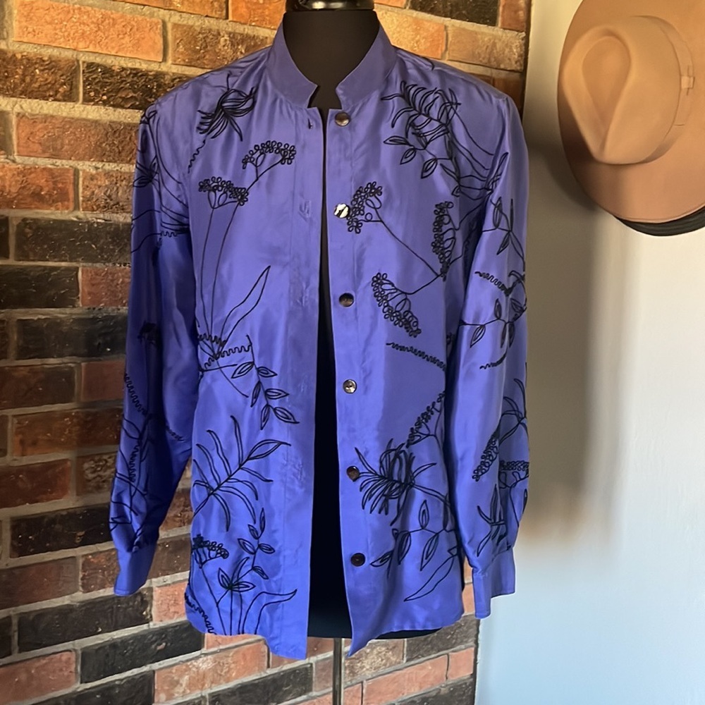 Floral Blue‎ Women's Blouse